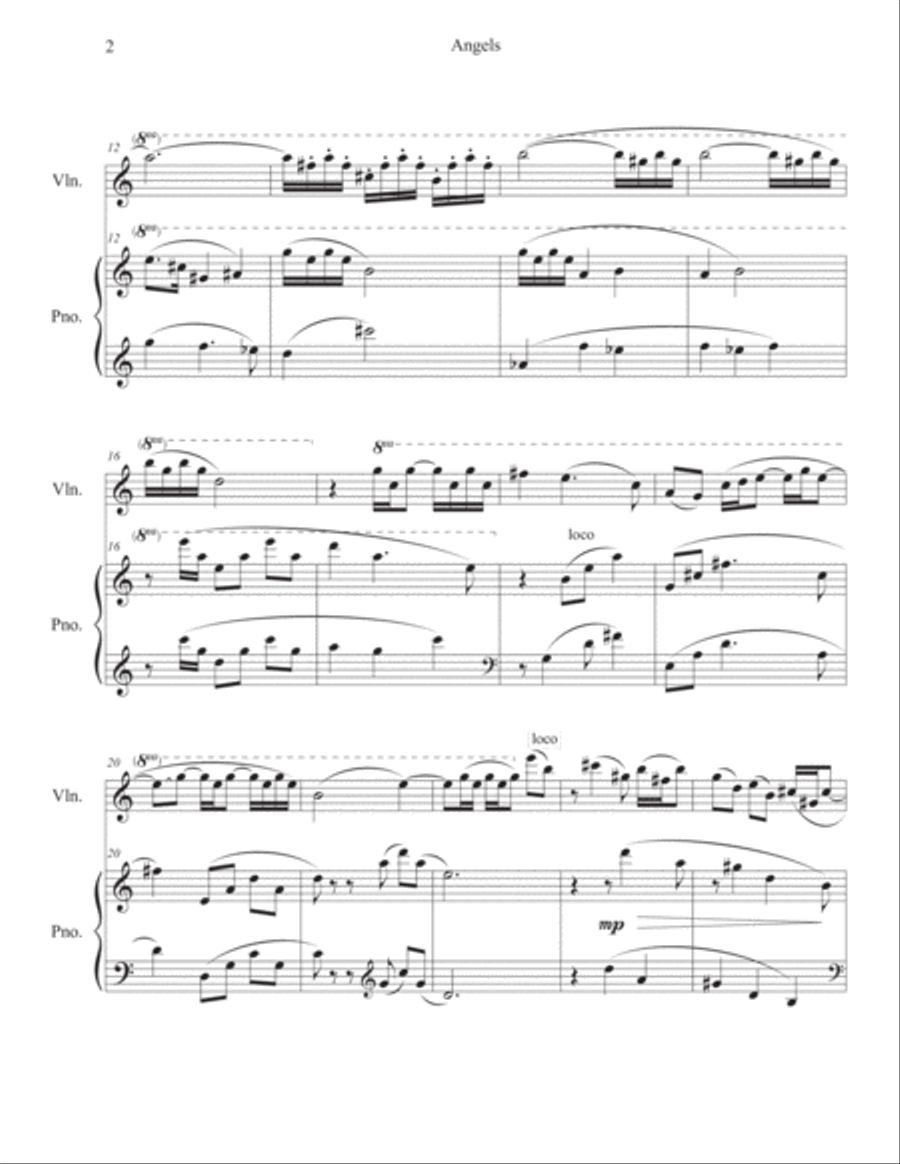 Angels Angels Violin Solo scores gallery preview page 3
