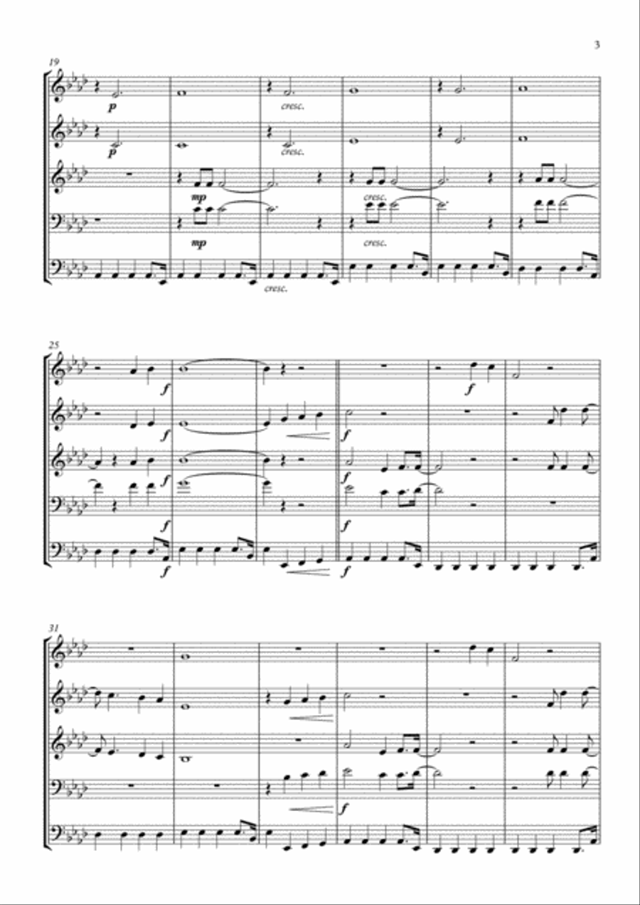 Sweet Caroline Sweet Caroline Brass Quintet scores gallery preview page 3