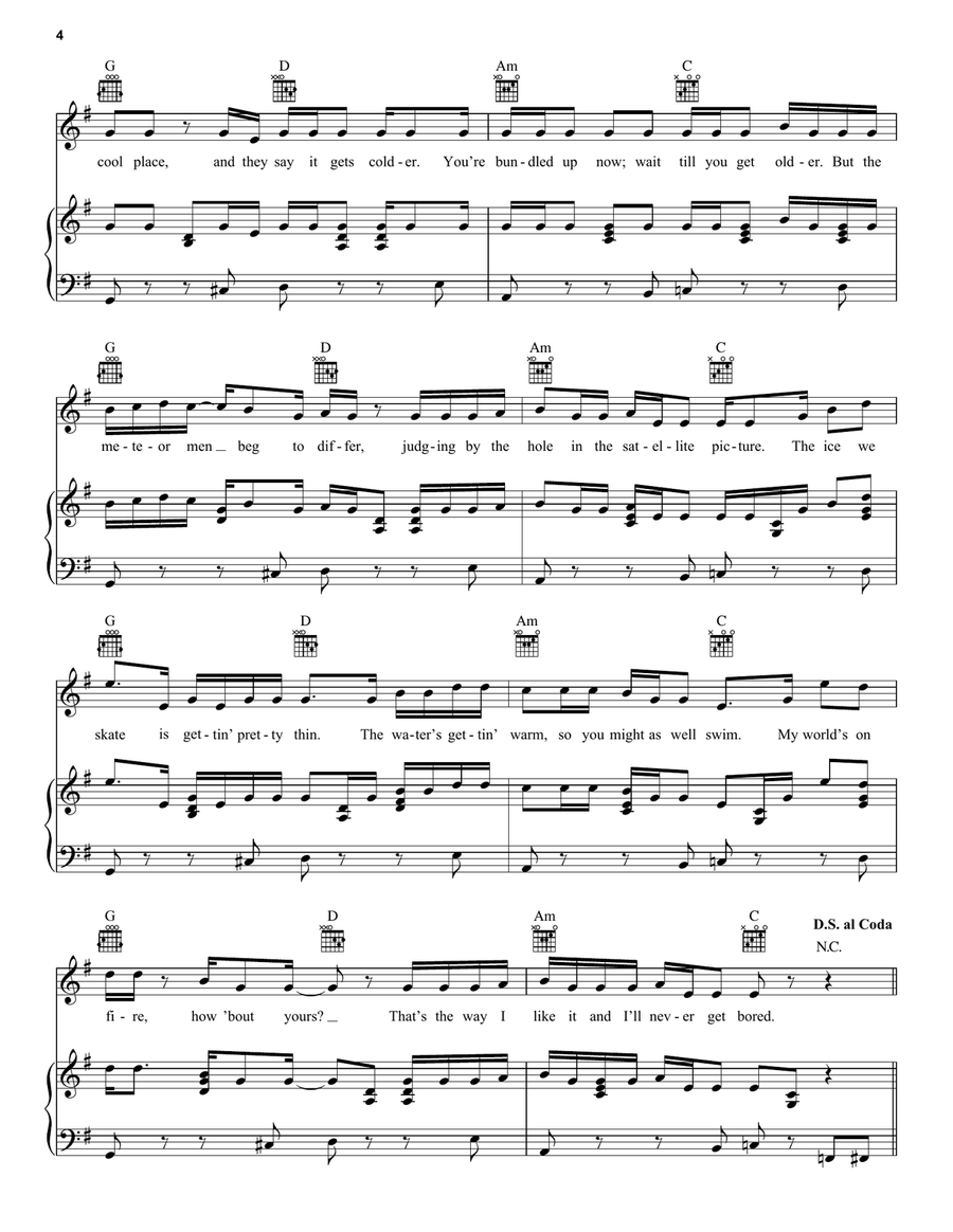 All Star Piano, Vocal, Guitar scores gallery preview page 4
