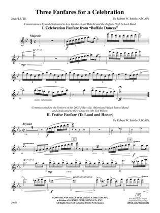 Three Fanfares for a Celebration: 2nd Flute