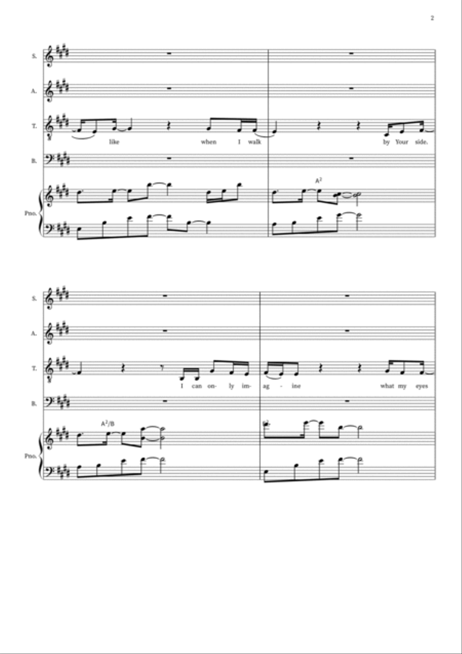 I Can Only Imagine 4-Part scores gallery preview page 2