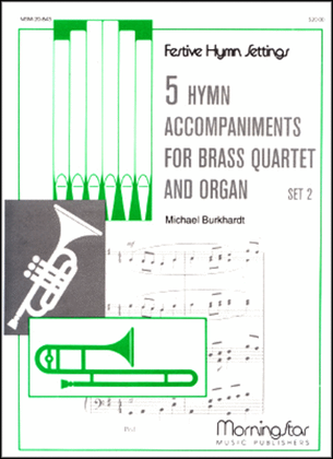 Book cover for Five Hymn Accompaniments for Brass Quartet and Organ, Set 2