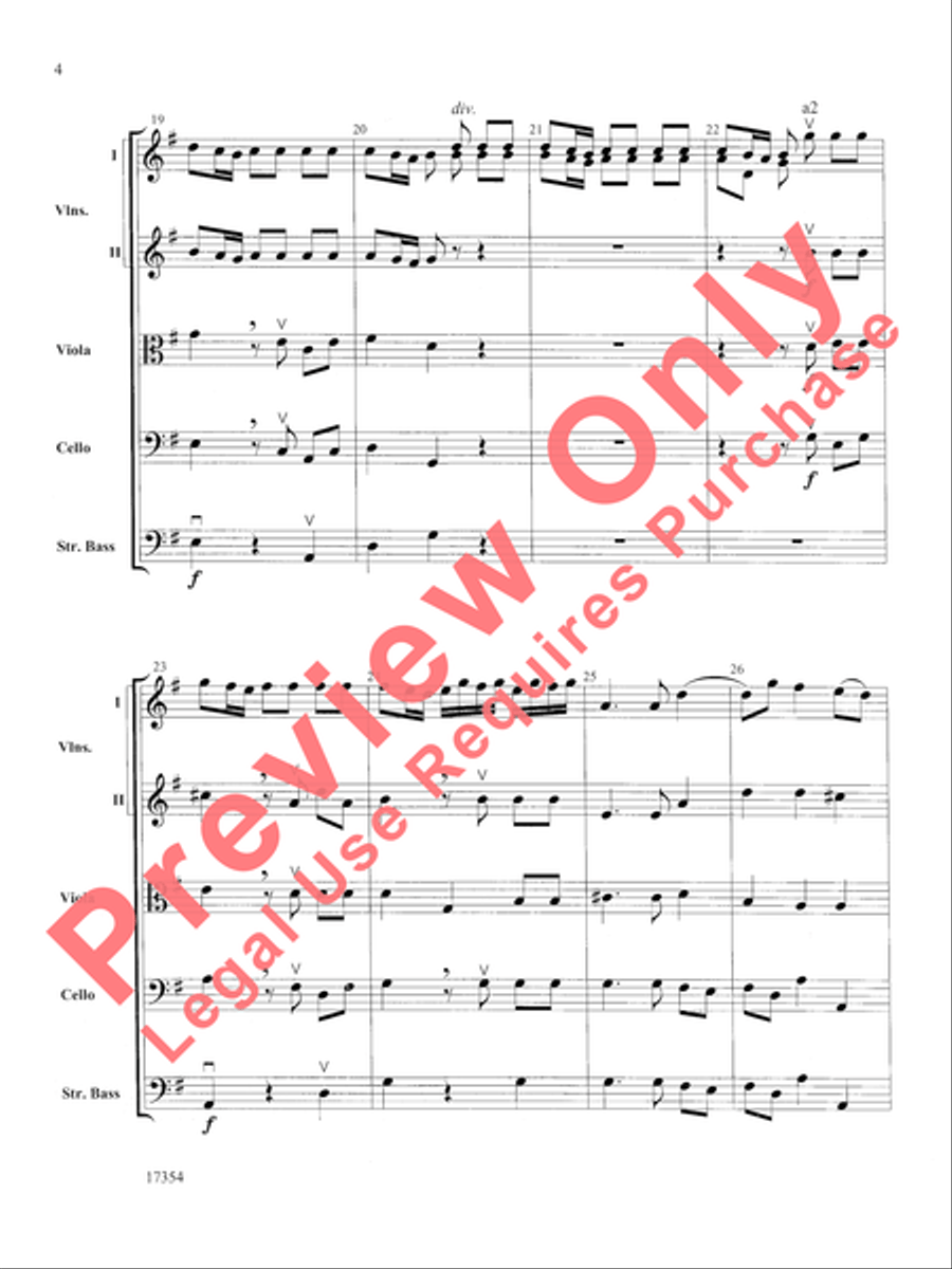 Hornpipe (from Water Music) String Orchestra scores gallery preview page 5
