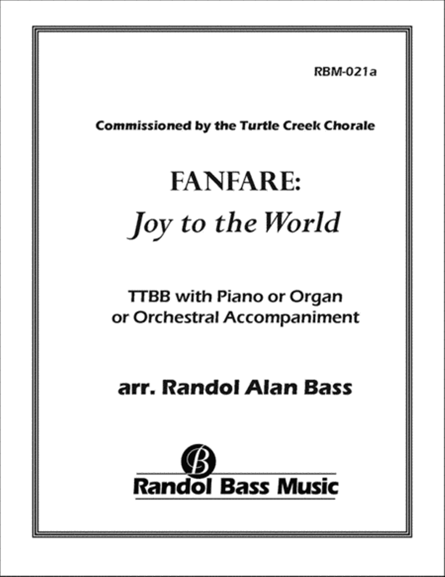 Fanfare: Joy to the World (Choral Score) TTBB scores gallery preview page 1