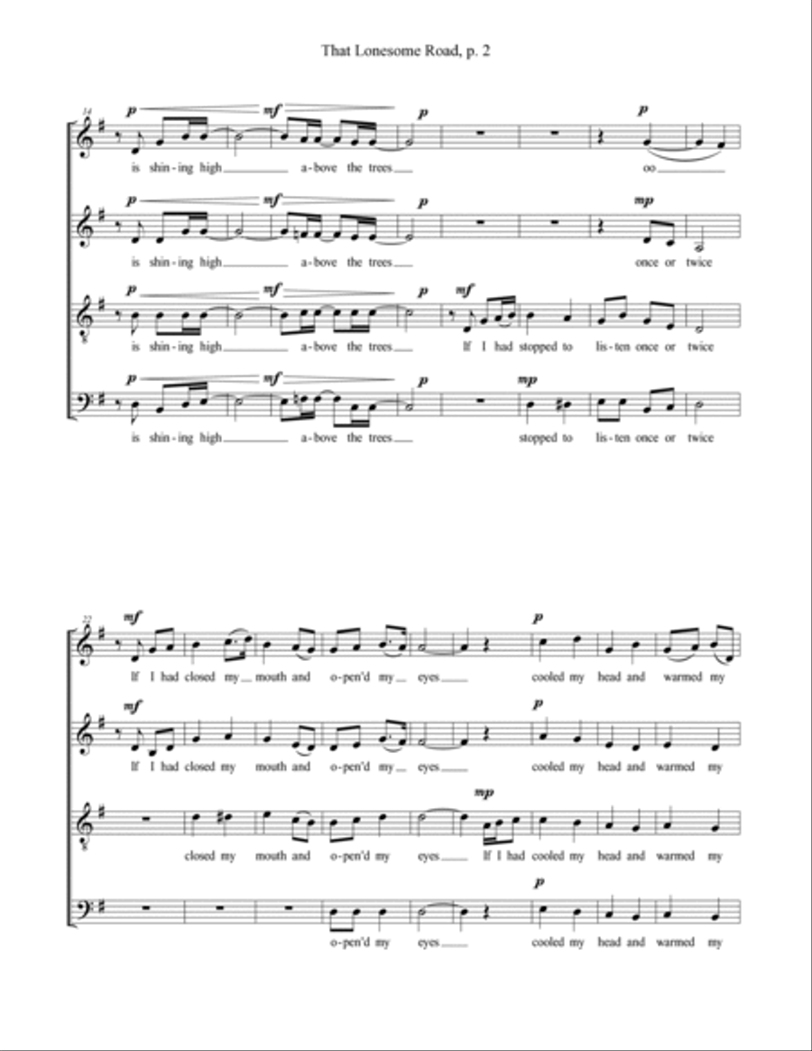 That Lonesome Road 4-Part scores gallery preview page 2