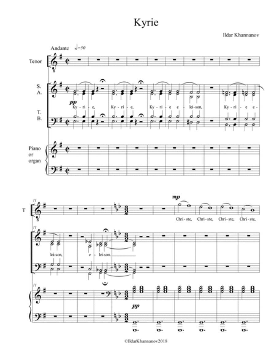 St. Luke's Mass 4-Part scores gallery preview page 5