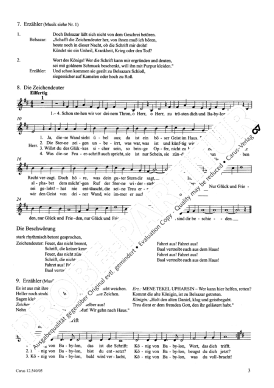 Belsazars Festmahl Children's Choir scores gallery preview page 4