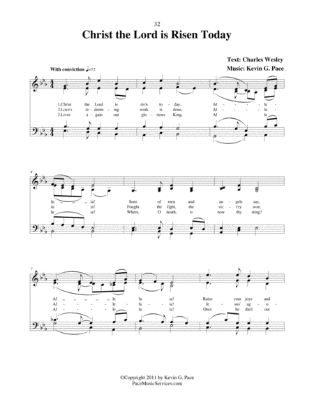 Christ the Lord is Risen Today - an original hymn for SATB voices image number null