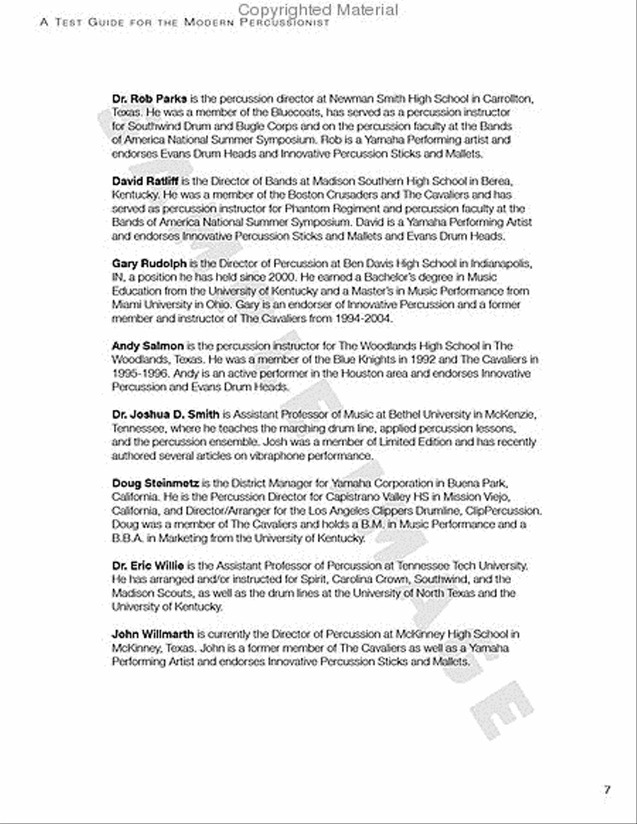 Blue Book, The Percussion scores gallery preview page 15