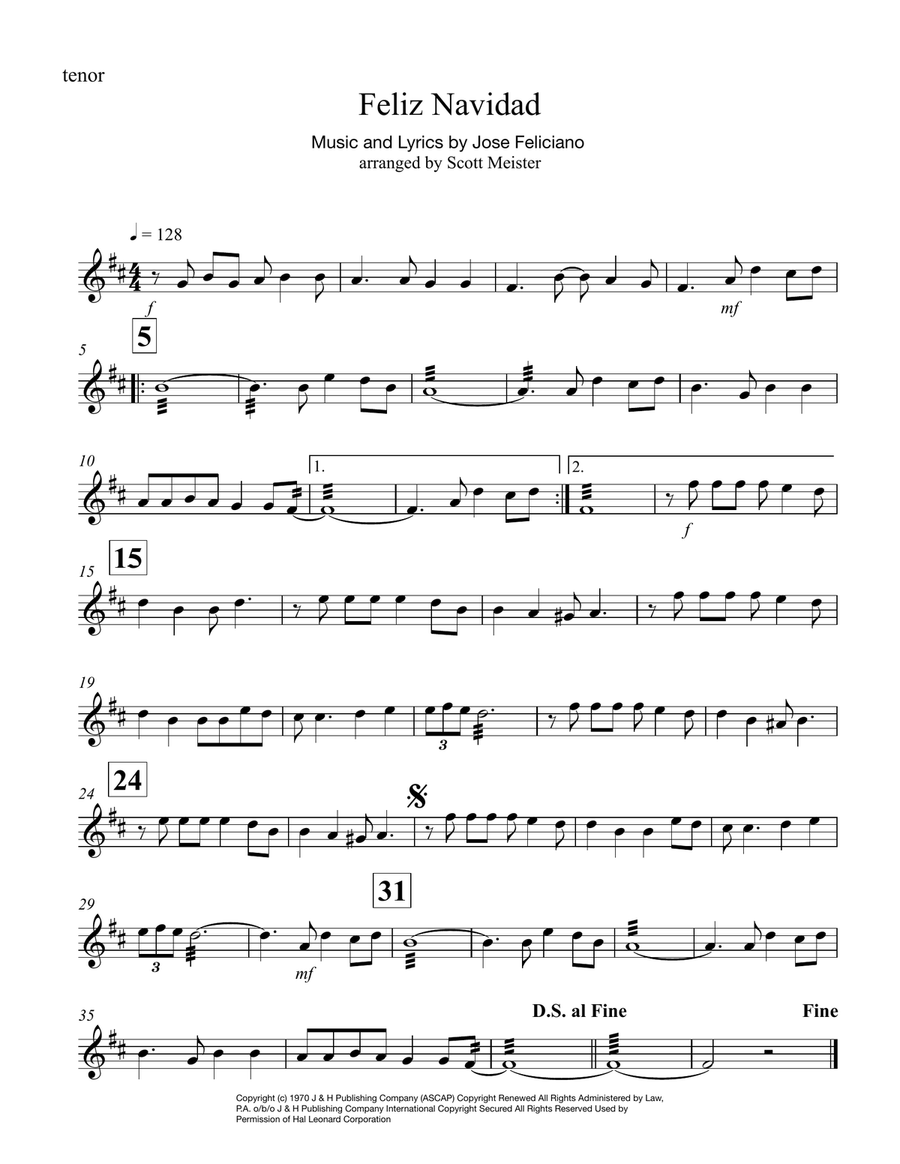 Feliz Navidad Percussion Ensemble scores gallery preview page 4
