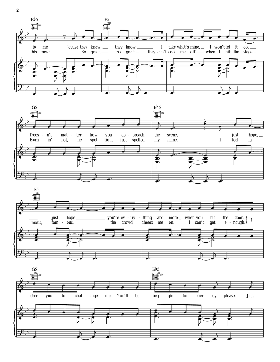 Fire (from Camp Rock 2) Piano, Vocal, Guitar scores gallery preview page 2