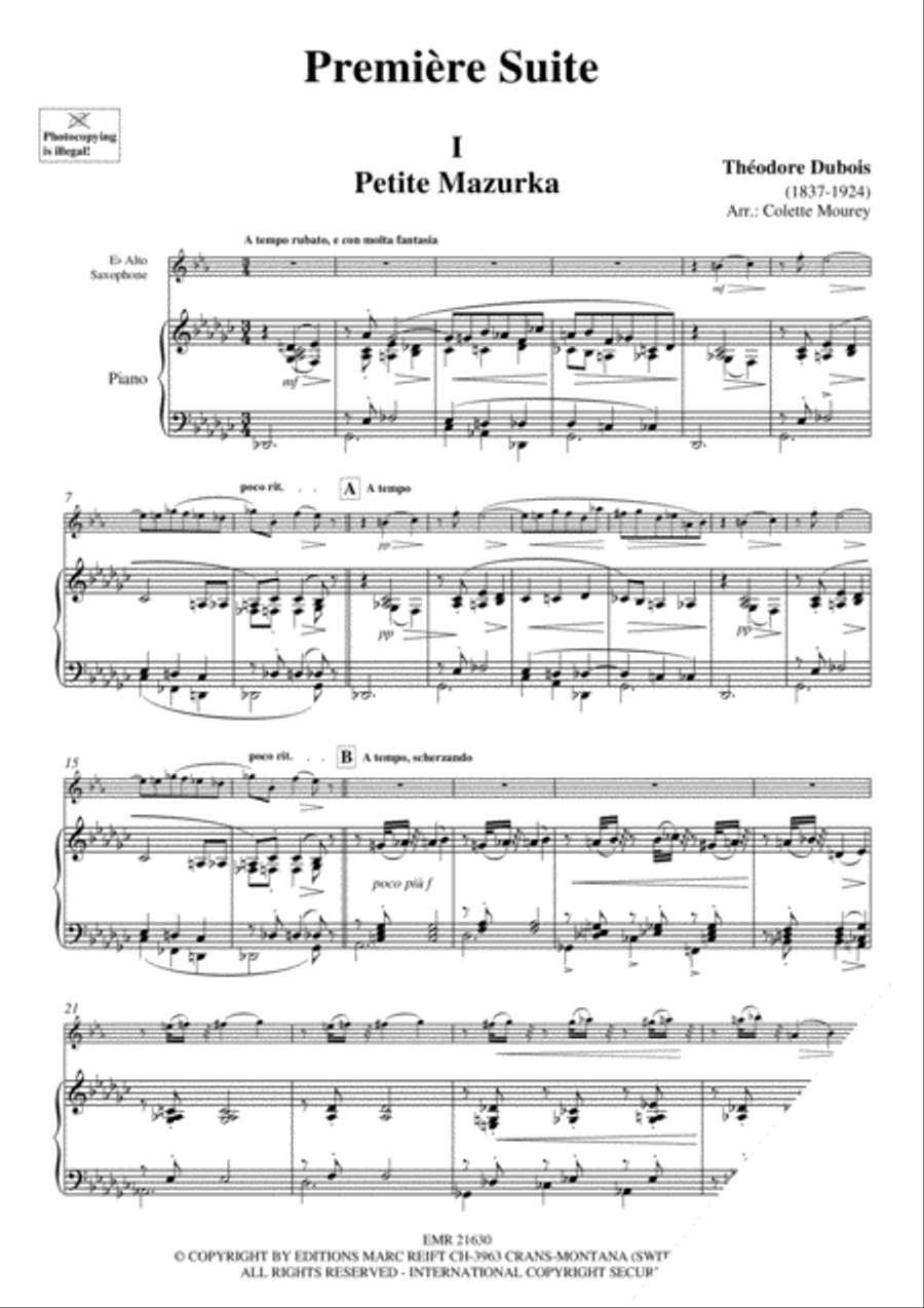 Premiere Suite Alto Saxophone scores gallery preview page 3