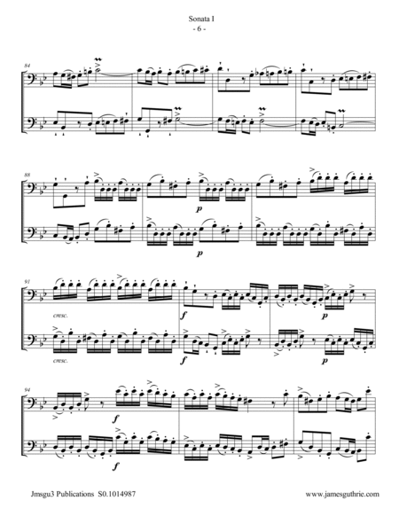 Handel: Sonata No. 1 for Euphonium Duo image number null