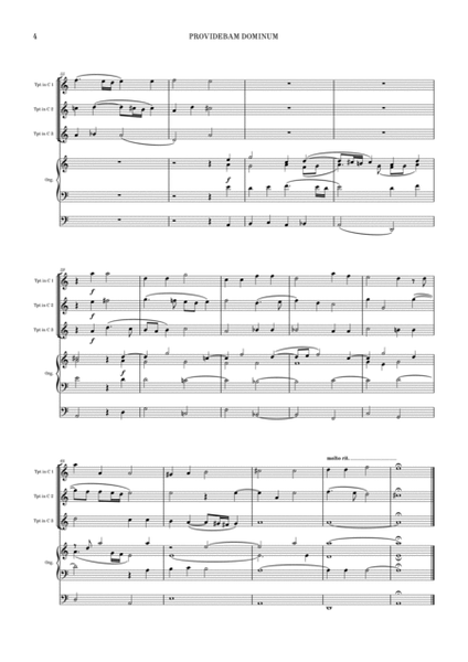 Providebam Dominum (3 Trumpets & Organ) image number null