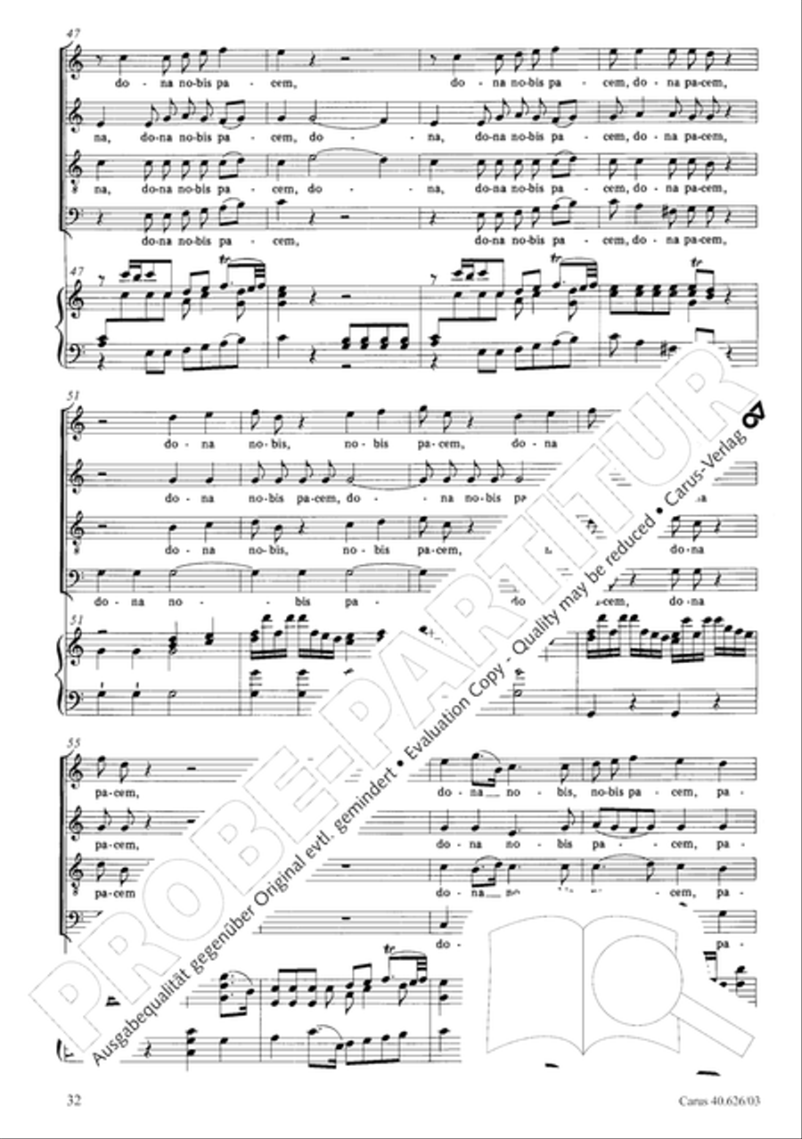 Mass in C Major 4-Part scores gallery preview page 39