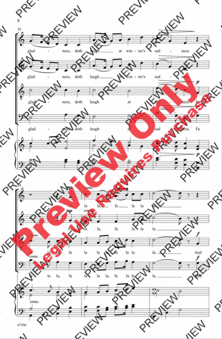 In the Pretty Springtime 4-Part scores gallery preview page 8