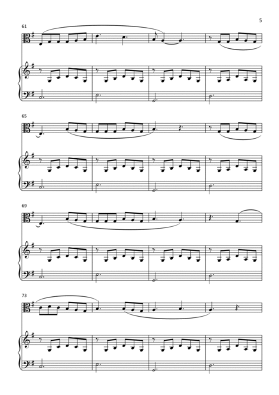 Dandelions Viola scores gallery preview page 5