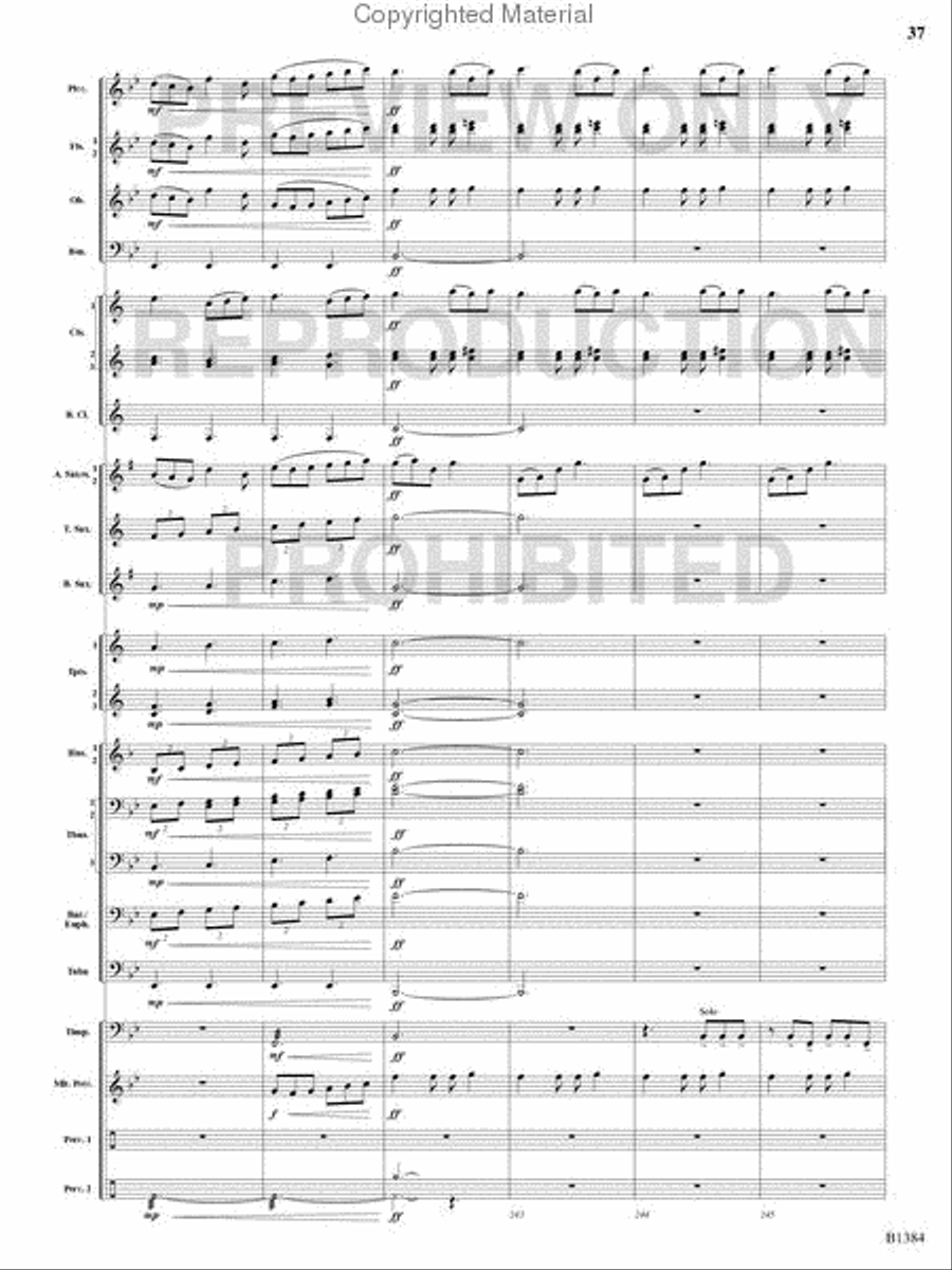 Summer Resounding! Concert Band scores gallery preview page 36