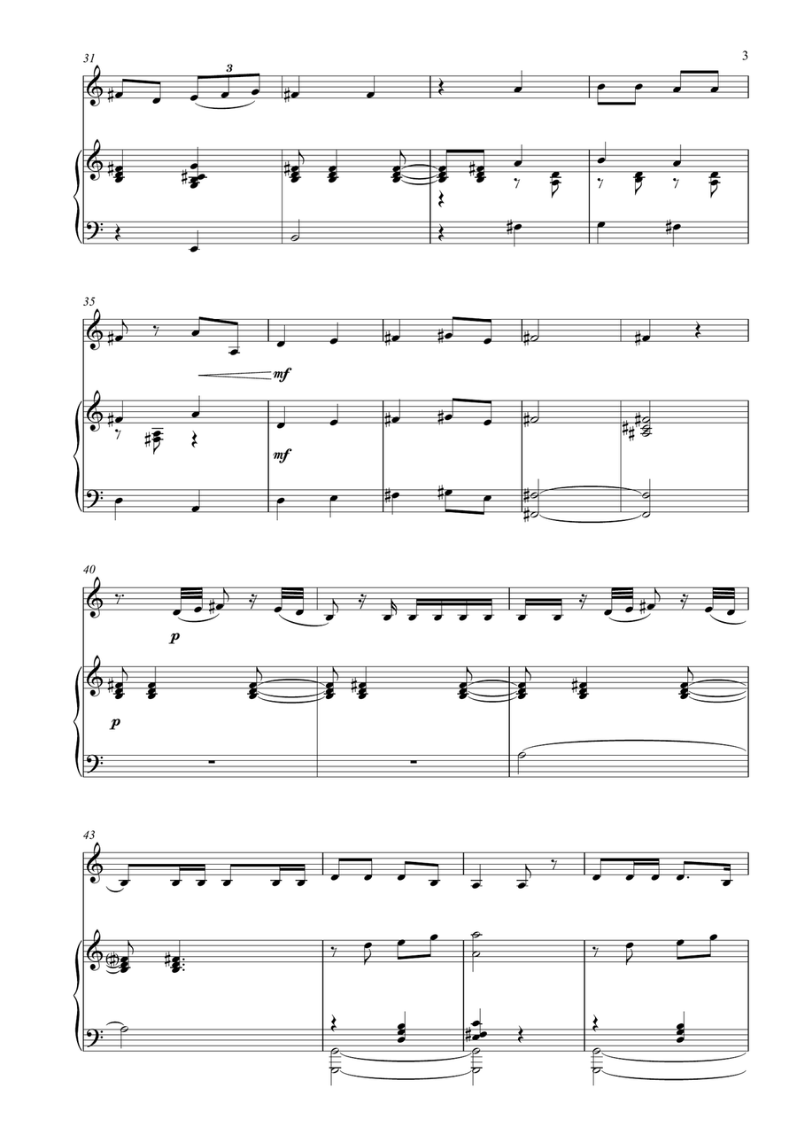 Un Bel Di Vedremo ('One Fine Day') - from Madama Butterfly Chamber Music scores gallery preview page 3