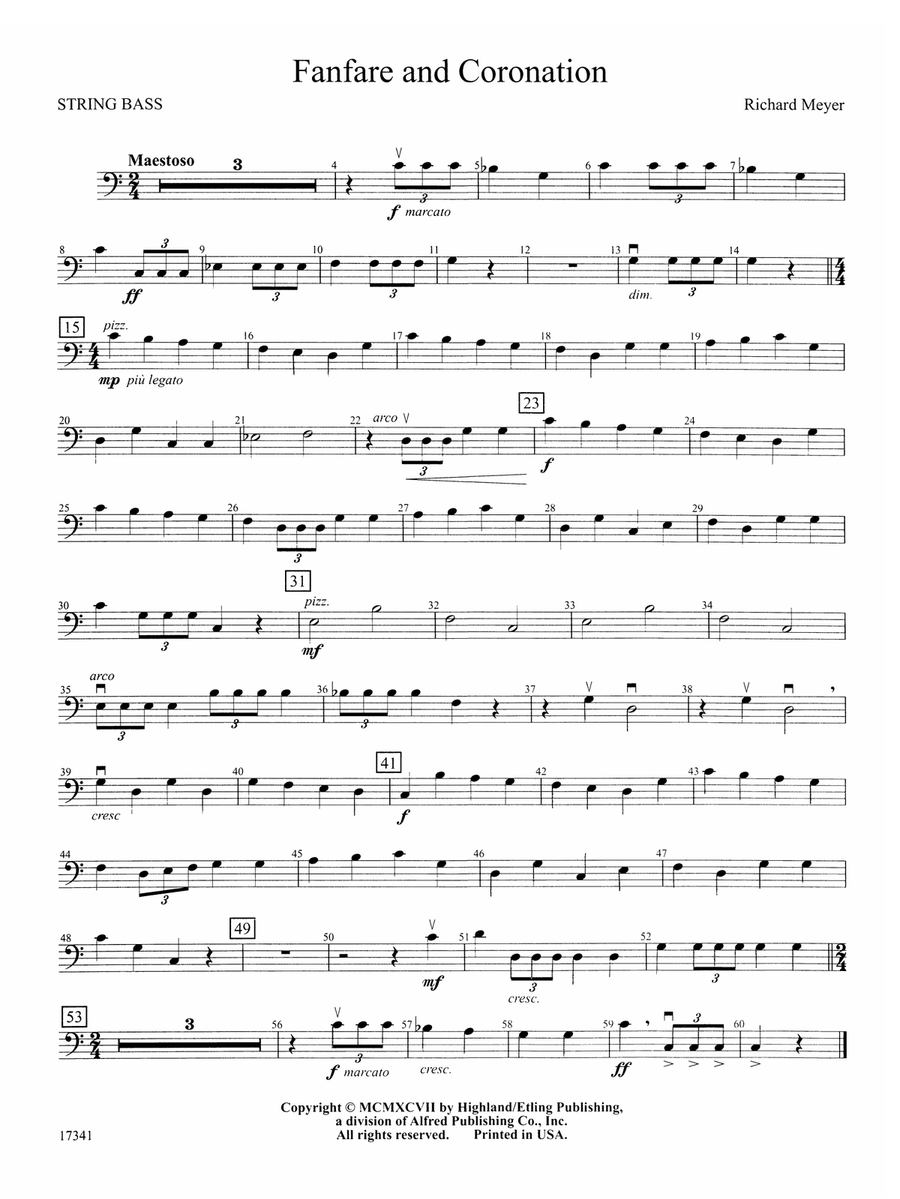 Fanfare and Coronation: String Bass