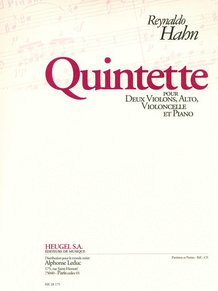 Quintet For 2 Violins, Viola, Cello And Piano