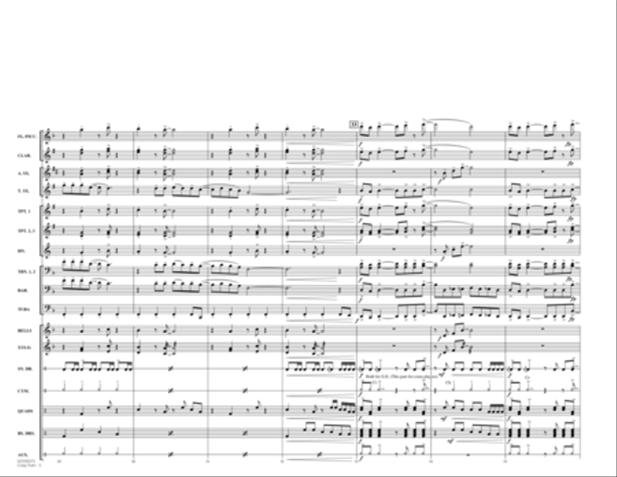 Crazy Train - Full Score Marching Band scores gallery preview page 5