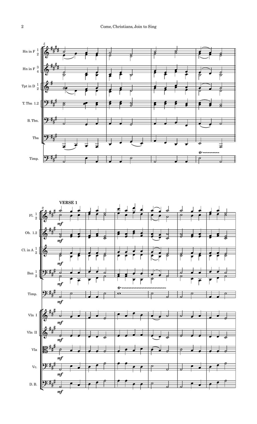 Come, Christians, Join to Sing Full Orchestra scores gallery preview page 4