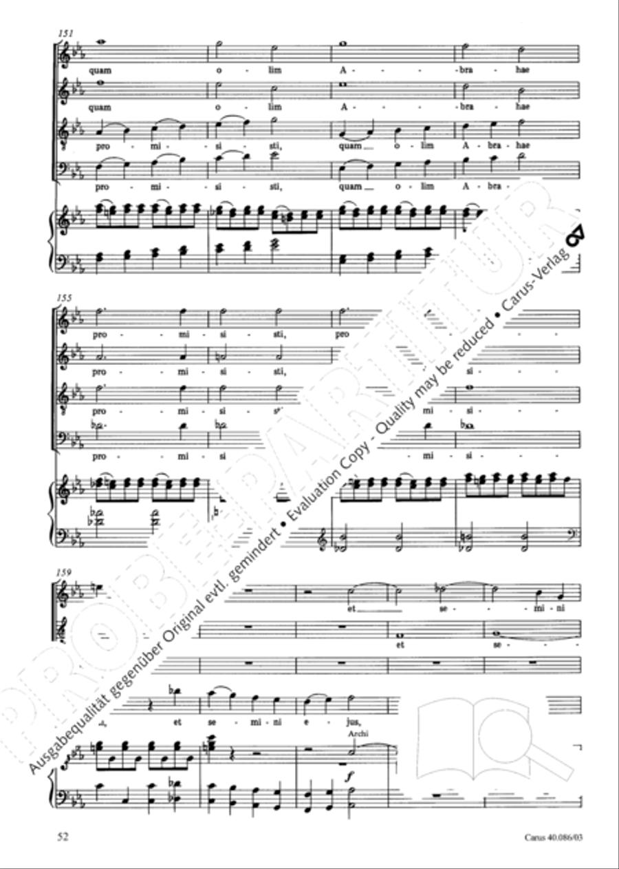 Requiem in C minor 4-Part scores gallery preview page 53