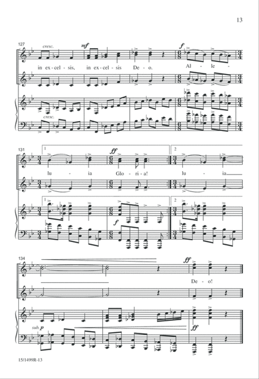 Hodie Christus SSA scores gallery preview page 13