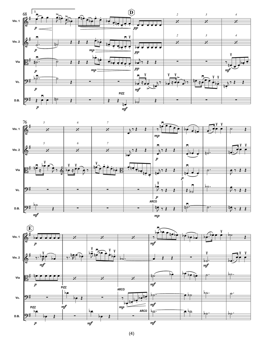 Antonín Dvořák Sonatina op.100 1st movement, arr. for String quintet String Orchestra scores gallery preview page 5