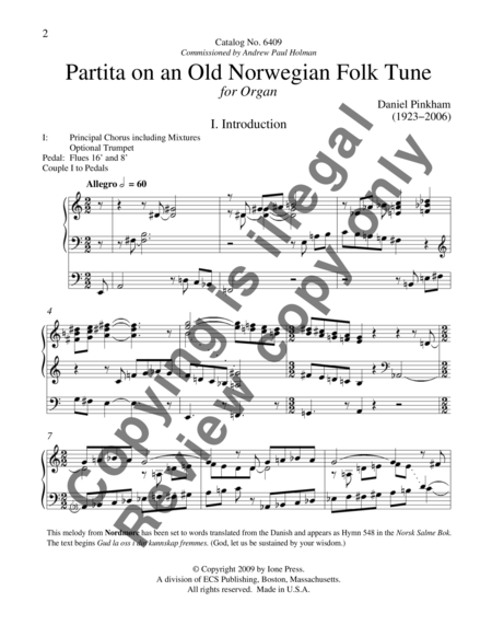 Partita on an Old Norwegian Folk Tune