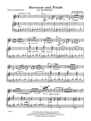 Berceuse and Finale (from the Firebird Suite): Piano Accompaniment