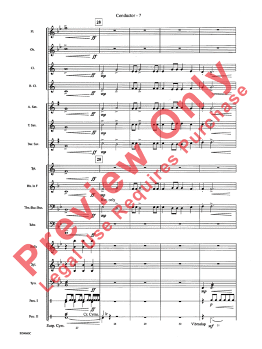 Declaration and Dance Concert Band scores gallery preview page 9