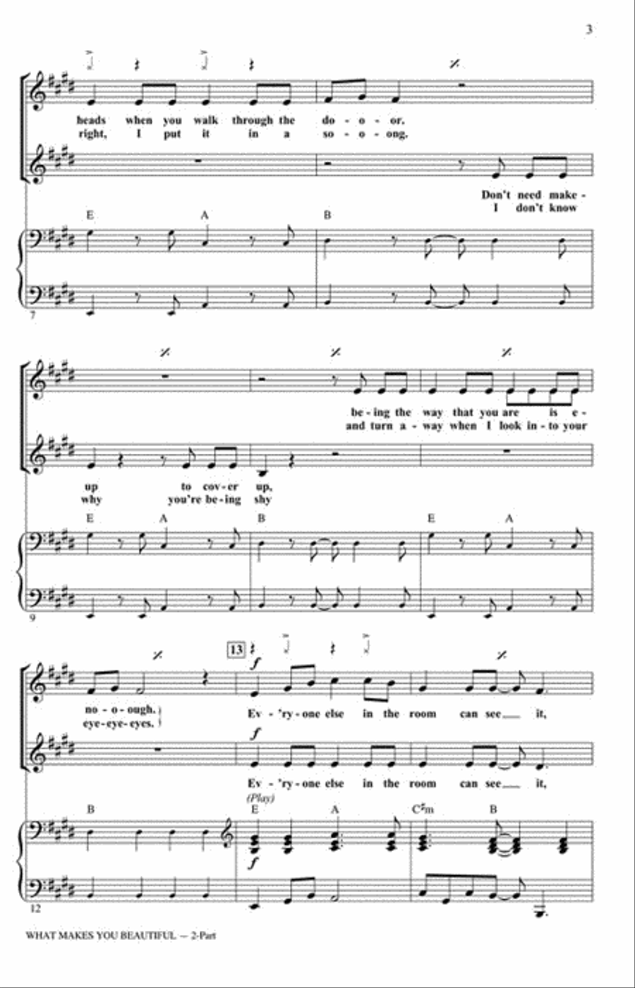 What Makes You Beautiful 2-Part scores gallery preview page 3