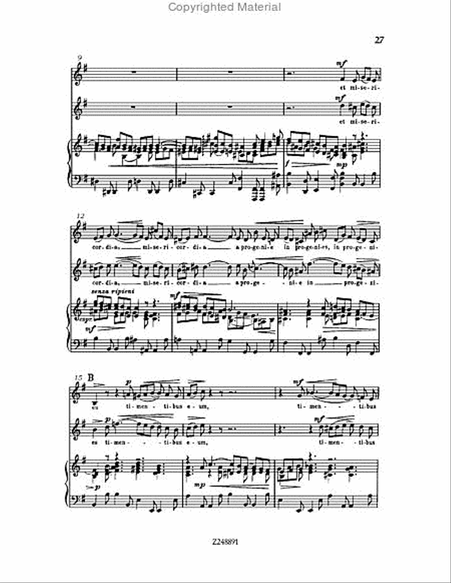 Magnificat in D major, BWV 243 Choir scores gallery preview page 27