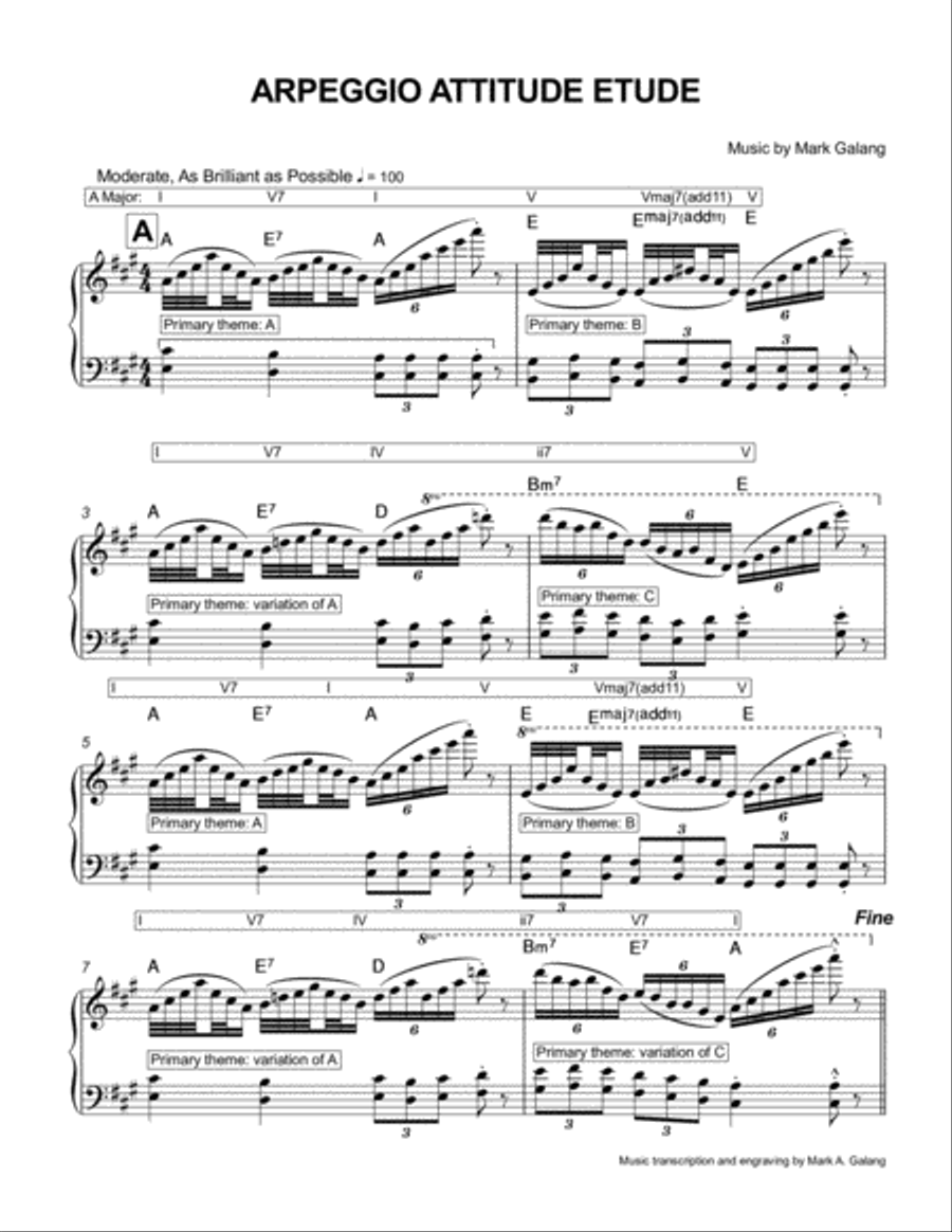 Arpeggio Attitude Etude Piano Method scores gallery preview page 1