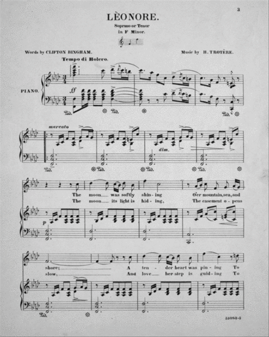 Leonore. Song Voice scores gallery preview page 2