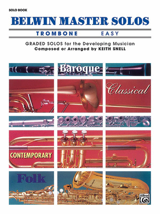 Book cover for Belwin Master Solos (Trombone), Volume 1
