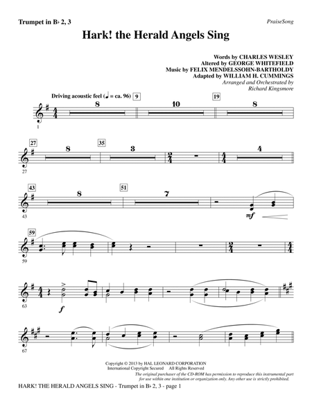 Hark! The Herald Angels Sing - Bb Trumpet 2,3