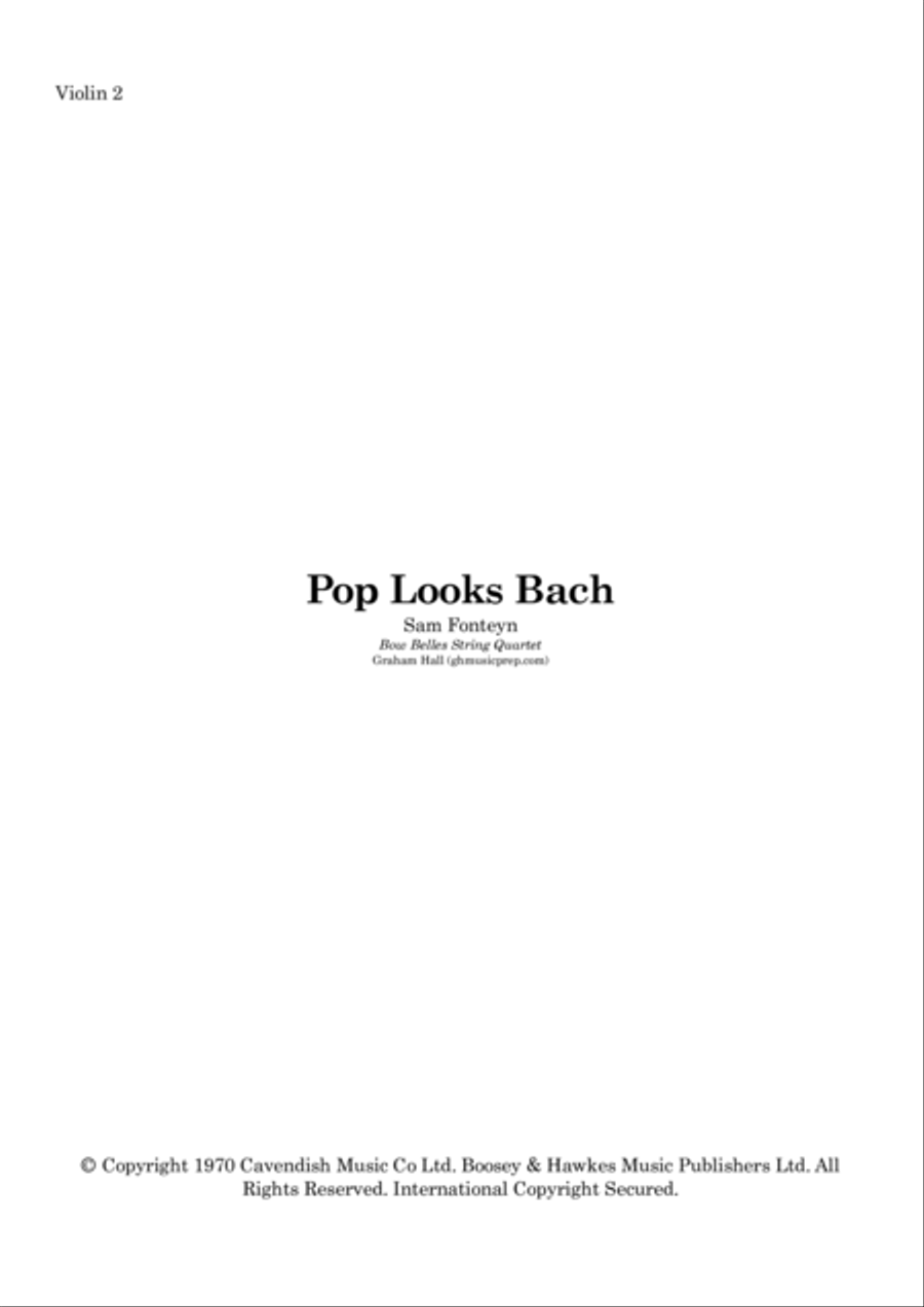 Pop Looks Bach String Quartet scores gallery preview page 6