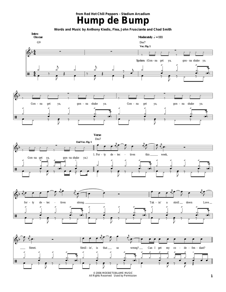 Hump De Bump Drum Set scores gallery preview page 1