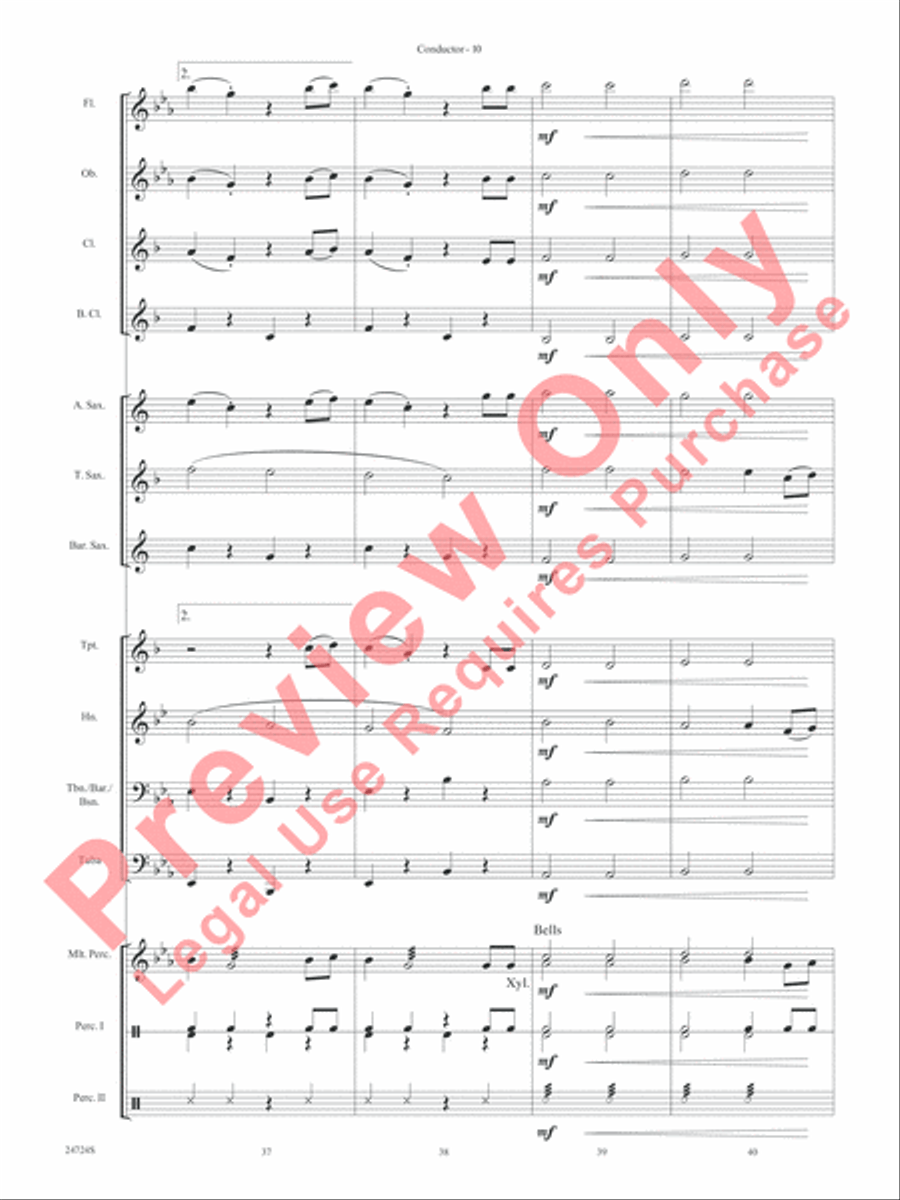 Wonka's Welcome Song (from Charlie and the Chocolate Factory) Concert Band scores gallery preview page 12