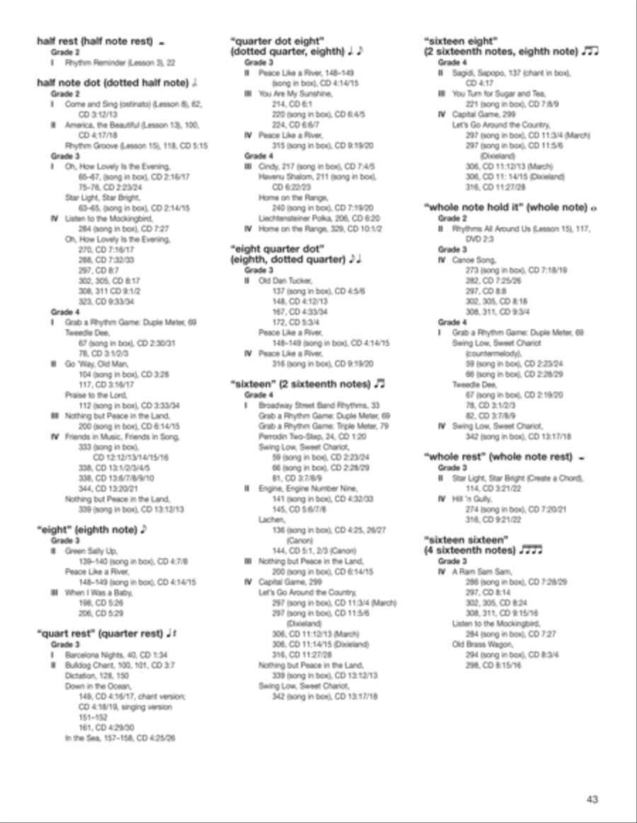 Music Expressions Grade 4 Curriculum Guides scores gallery preview page 44