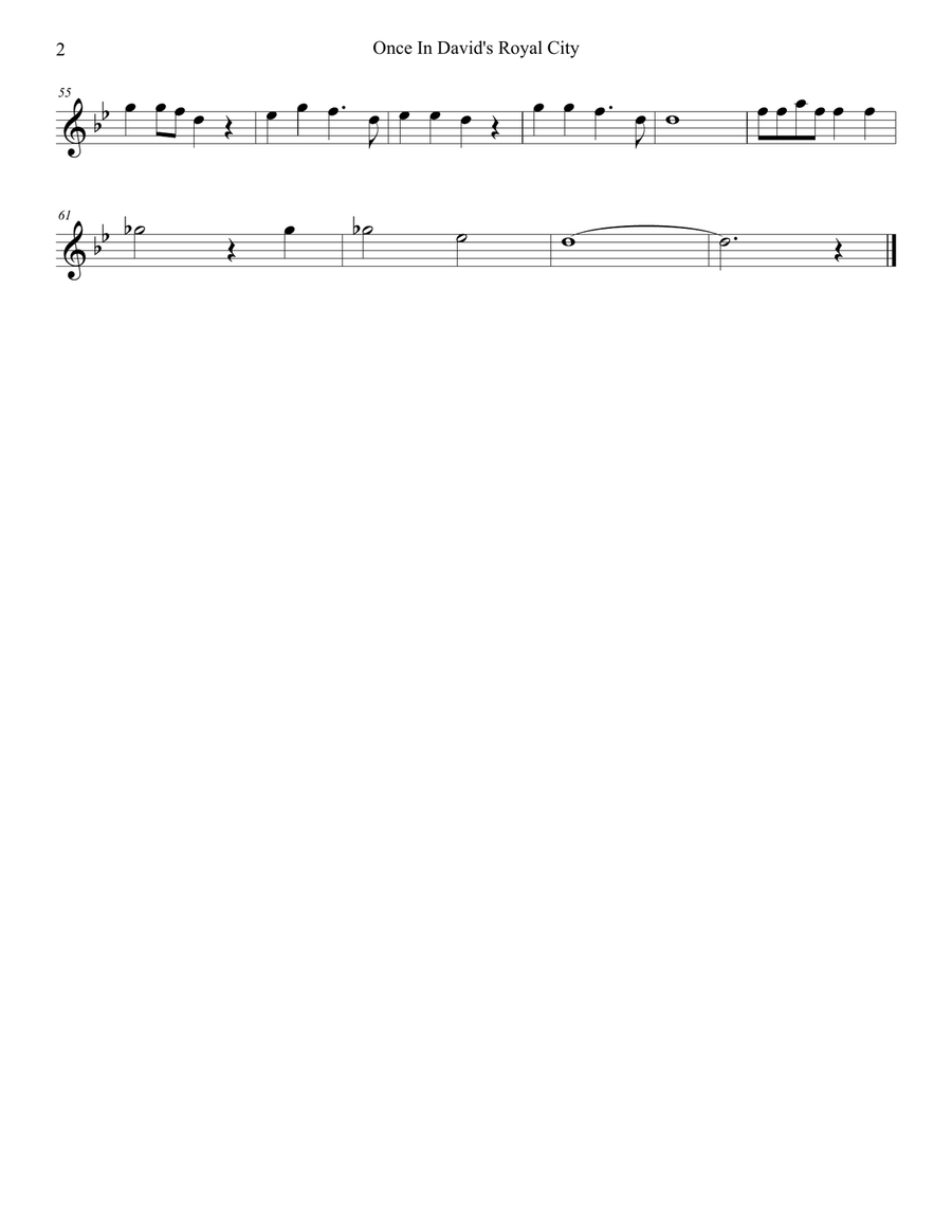 Once In Royal David's City (Duet for C-Instruments) Flute scores gallery preview page 6