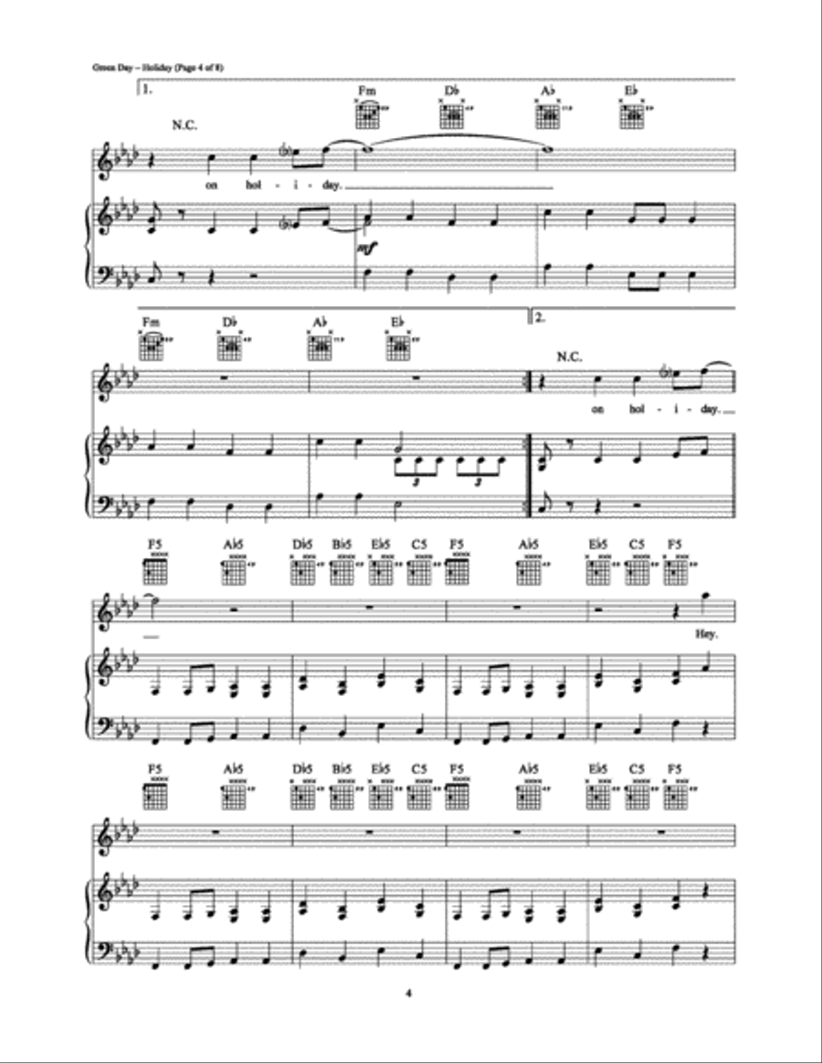 Holiday Piano, Vocal, Guitar scores gallery preview page 4