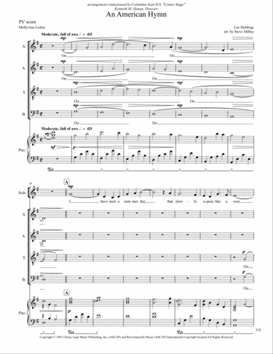 An American Hymn 4-Part scores gallery preview page 1