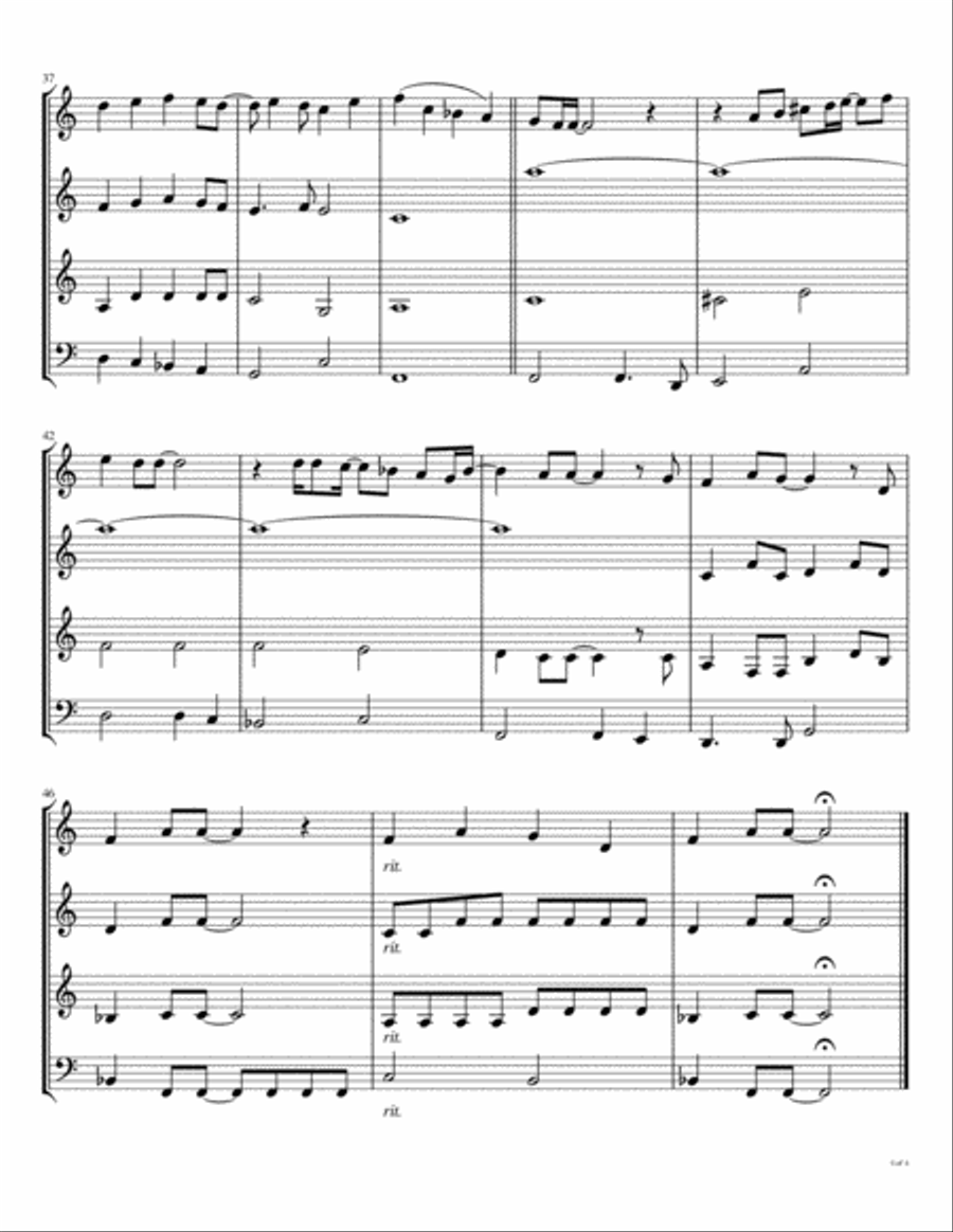 Yesterday Woodwind Quartet scores gallery preview page 5