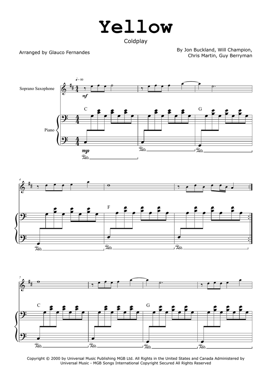 Yellow Chamber Music scores gallery preview page 1