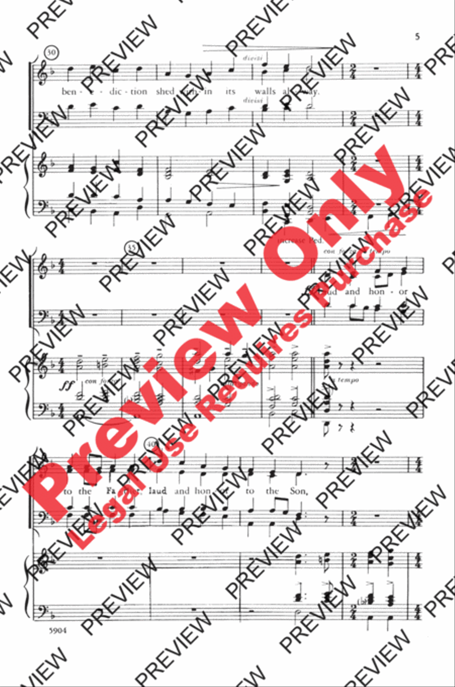 Christ Is Made the Sure Foundation 4-Part scores gallery preview page 4