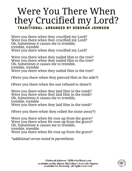 Were You There When They Crucified My Lord? image number null